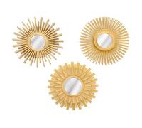 Lot de 3 miroirs ""Amed"" D25cm or - Atmosphera createur d'interieur