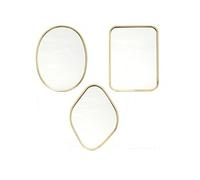Lot de 3 Miroirs Cadre Métal Doré Formes Diverses - POPPY -