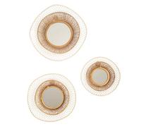 Lot de 3 miroirs en métal forme organique 31 cm - Oviala