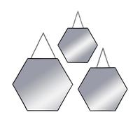 Atmosphera – Lot de 3 miroirs noirs 20/25/30 cm