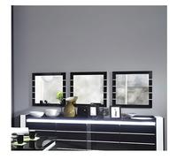 Lot de 3 miroirs - MEUBLORAMA - LINA - Design - Noir et blanc laqué