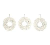 Lot de 3 Miroirs Muraux Boho 28 cm - LEXAN - ALTOBUY Beige