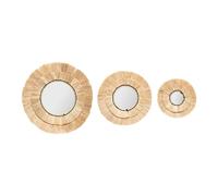 Lot de 3 miroir raphia alba
