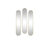 Lot de 3 miroirs ovales en métal - L.23 x H.120 cm - Doré - JAYLEN