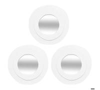 Atmosphera - 3 miroirs Emily Blanc d25cm