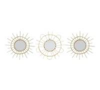 Lot de 3 Miroirs Ronds en Rotin Ø28 cm - DEMIA - ALTOBUY Bois