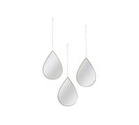 Lot de 3 Miroirs Suspendus Dorés Forme Goutte - LUST - ALTOBUY Jaune