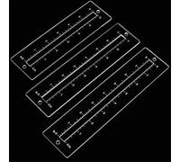 Lot de 3 modèles de fermeture éclair en acrylique transparent pour poche zippée, règle de patchwork, outils de couture, règle de couture transparente pour sac de bricolage, loisirs créatifs,