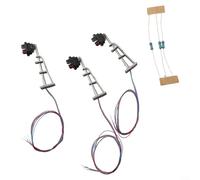 Lot de 3 modèles N à l'échelle 1:87, blocs lumineux verts et rouges pour bac à sable, matériau de signalisation de trafic 4C type 3 + 3 résistances