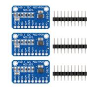 Lot de 3 modules ADS1115 ADC 16 bits 4 canaux I2C pour Arduino | Convertisseur analogique-numérique, compatible avec Raspberry Pi et microcontrôleurs, pour des mesures précises et des
