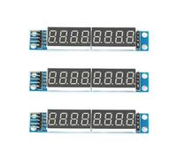 Lot de 3 modules d'affichage LED MAX7219 à 8 chiffres Interface série pour Arduino