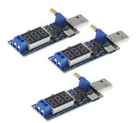 Lot de 3 modules d'alimentation DC-DC Step Up Down, USB 5 V à 3,3 V/9 V/12 V/24 V