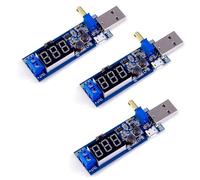 Lot de 3 modules d'alimentation Step Up Down Power Supply DC-DC - USB 5 V à 3,3 V/9 V 12 V 24 V - Convertisseur de tension réglable - Convertisseur Step Up (Micro USB)
