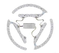 Lot de 3 modules de plafonnier LED 72 W 96 W 120 W 144 W 3 - Panneau de rechange à intensité variable avec lentille optique et installation magnétique pour réparation de bureau - Blanc