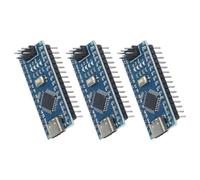 Lot de 3 modules Nano 5 V 16 MHz avec port de type C compatibles avec Arduino IDE Carte de développement pour microcontrôleur Bleu