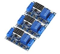 Lot de 3 modules relais 1 canal 5 V pour interrupteur marche/arrêt 6-30 V avec déclencheur temporisé Bleu