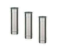 Lot de 3 MonMobilierDesign TI500 Conduit simple paroi pour bois fioul longueur 50 cm Ø180