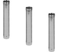 Lot de 3 MonMobilierDesign TIG1000 Conduit simple paroi étanche polycombustible longueur 100 cm Ø130 Inox