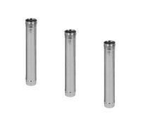 Lot de 3 MonMobilierDesign TIG1000 Conduit simple paroi étanche polycombustible longueur 100 cm Ø180 Inox