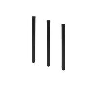 Lot de 3 MonMobilierDesign TVNM Conduit simple paroi étanche polycombustible noir longueur 100 cm Ø80