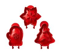 Lot de 3 Moule à Tarte Manuel de Noël, Machine à Tarte Festif Manuelle de Noël, Moules à Pâte de Fête pour la Cuisson de Fête, Biscuits, Pâtisseries, Cadeaux