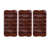 Lot De 3 Moules à Chocolat En Forme De Cuillère, Moules à Bonbons En Silicone, Moules à Cuillère, Moules à Bonbons En Silicone, Moules à Cuillère à Chocolat En Silicone Pour Outils De Cuisson De Cuisi