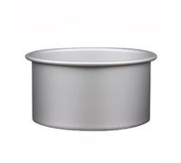 Lot de 3 moules à gâteau ronds creux en alliage d'aluminium - Non robustes - Pour la fabrication de gâteaux et de desserts - Finition argentée - Facile à nettoyer et à répartir uniformément la chaleur