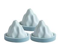 Lot de 3 moules à glaçons en silicone 3D en forme de montagne enneigée pour glaçons, cocktails, whisky, jus (bleu)