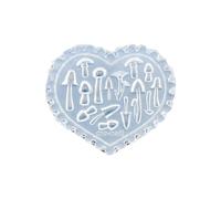 Lot de 3 moules à ongles en silicone en forme de cœur en forme de champignon, feuilles d'érable, cœurs pour manucure professionnelle à la maison