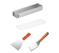 Lot de 3 moules à tiramisu en acier inoxydable | avec manche en bois spatule amovible et antiadhésive