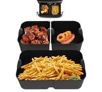 Lot de 3 moules en silicone pour friteuse à air chaud de 10,4 l, réutilisables, sans BPA, tapis en silicone pour accessoires Airfryer, convient pour friteuse à air chaud de 10,4 l, idéal pour une