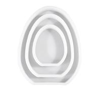 Lot de 3 moules en silicone pour œufs de Pâques en résine époxy, fabrication de bougies, outils d'artisanat, fournitures en résine pour décoration d'intérieur, 13,5 x 16,6 x 2,7 cm