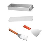 Lot de 3 moules rectangulaires à tiramisu avec panneau latéral amovible et spatule pour la cuisson et le nettoyage des moules à tiiramisu avec spatule