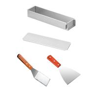 Lot de 3 moules rectangulaires à tiramisu avec panneau latéral amovible et spatule pour la cuisson et le nettoyage des moules à tiiramisu avec spatule