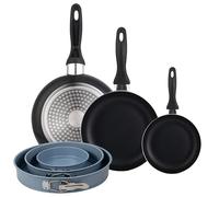 Lot de 3 moules ronds Wellhome 16/20/24 en aluminium pressé + lot de 3 moules ronds Ø12Ø18Ø22cm