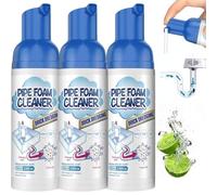 Lot de 3 Mousse Nettoyante Pour Canalisations 60ml, Nettoyant Pour Cuvette De Toilette, Mousse Nettoyante Wc Extra Fort, Convient Pour Les Toilettes Bouchées Et Les Tuyaux D'évacuation