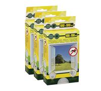 Lot de 3 Moustiquaire de Fenêtre 100 x 100 cm avec Fixation Auto-agrippante, Protection Efficace Contre moustiques, Mouches et araignées, Blanc