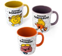 Lot de 3 Mugs Collection Monsieur Madame modèle Madame Multicolore