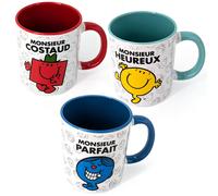 Lot de 3 mugs Monsieur MONSIEUR MADAME modèle Monsieur multicolore