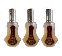 Lot De 3 Musc Parfums Oudy Al Rehab - 35ml, Attar Halal Arabe, Notes: Costus, Musc Blanc, Oud, Tabac, Néroli, Genet