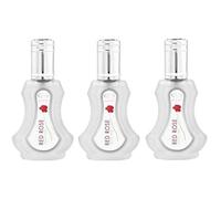 Lot De 3 Musc Parfums Red Rose Al Rehab - 35ml, Attar Halal Arabe, Notes : Rose, Vanille, Floral, Patchouli Et Musc