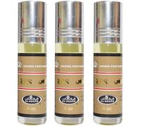 Lot de 3 Muscs Parfums AL FARES d'Al Rehab 6 ml Océanique Musqué Chaud Sans Alcool - Huile Parfumée Orientale pour Homme & Femme - Fabriqué aux Émirats