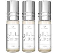 LOT DE 3 MUSCS PARFUMS SULTAN DE AL REHAB - 6ML NOTES: Boisé, Epicés Chaud, Frais,