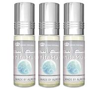 LOT DE 3 MUSCS PARFUMS WHITE MUSK DE AL REHAB - 6ML NOTES: Musqué, Animal, Ambre