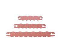Lot de 3 navettes de tissage en bois de pin au design ondulé, bâtons de navette multifonctionnels pour couvertures, chapeaux, foulards, projets d'artisanat, 3 paquets 143 x 24 mm,