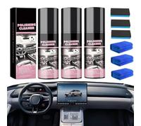 Lot de 3 nettoyants de polissage pour intérieur de voiture - 100 ml - Multifonction - Pour le nettoyage de l'intérieur de la voiture
