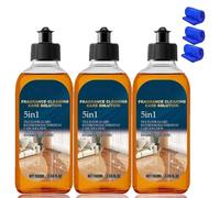 Lot de 3 nettoyants de sol liquides 5 en 1, nettoyant pour sol, détachant et anti-odeurs DualAction pour sols durs et restaurateur pour une brillance longue durée