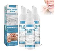 Lot de 3 nettoyants en mousse de 60 ml pour appareils dentaires, détachant, dentifrice, blanchissent les dents et combat la mauvaise haleine, détachant les appareils dentaires, nettoyage en profondeur
