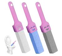 Lot de 3 nettoyants pour toilettes en pierre ponce avec poignée, pierre ponce, pierre ponce pour urine, pierre ponce, soin des pieds, callosités