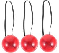 Lot de 3 nez de clown rouge pour décoration d'Halloween - Nez de clown lumineux à LED - Nez de clown - Décoration de fête